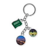 Suudi Arabistan Üçlü Epoksi Metal Çift Taraflı Damla Anahtarlık Saudi Arabia thumbnail 1