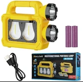 Powermaster PM-26930 Solar Panelli 6 Işık Modlu Powerbank Özellikli 2400mAh Type C Giriş 5V Led Kamp Feneri - 3