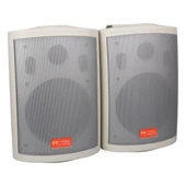 MagicVoice MV-25 16 CM 80 Watt Komütatörlü Hat Trafolu Beyaz Sütun Hoparlör (2'li Takım) - 2