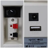 MagicVoice MV-24 13 CM 50 Watt Komütatörlü Hat Trafolu Krem Beyaz Sütun Hoparlör (2'li Takım) - 3
