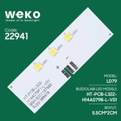 Buzdolabı İç Aydınlatma Ledi LD79 HT-PCB-L322-H14A079B-L-V01 3 Çipli - 1