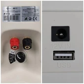 MagicVoice MV-36 11 CM 50 Watt Komütatörlü Hat Trafolu Krem Beyaz Sütun Hoparlör (2'li Takım) - 4