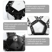 Ledx Ayarlanabilir Açılı 3 Kanatlı 72 Smd Ledli Galaxy Projektör Işığı 40W 4400 Lumen E27 32cm - 2