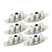 Omnisoft Küçük Boy Gondol Tuzluk Takımı Paslanmaz Çelik 6 Adet - 1