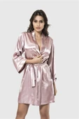 AmoraSecret AmoraSecret Vizon Kısa Saten Sabahlık - 1