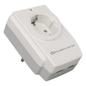 Powermaster PM-18721 16 Amper - 3680 Watt Tekli Çocuk Korumalı 2 USB'lı 1400 Joule Akım Korumalı Priz thumbnail 1