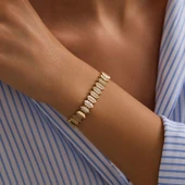 14 Ayar Piramit Kordon Bileklik 10 mm 19 cm - 2