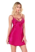 Amora Secret Vişne Kısa Saten Gecelik thumbnail 2