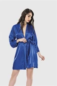 AmoraSecret AmoraSecret Saks Kısa Saten Sabahlık - 1