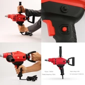 1550W Güçlü Elektrikli Boya Harç Alçı Macun Karıştırıcı Mikser Matkap Profesyonel İnşaat Tamir Aracı thumbnail 3