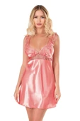 AmoraSecret AmoraSecret Mercan Kısa Saten Gecelik - 2