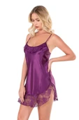 Amora Secret Mor Kısa Saten Gecelik thumbnail 2