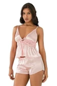 AmoraSecret AmoraSecret Somon Saten Şort Takımı 9208 - 1