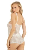 AmoraSecret AmoraSecret Ekru Saten Şort Takımı 9221 - 2
