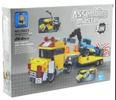 TOYZ DÜKKANIM Ausini Assembling Master 3 in 1 264 Parça Çekici Kamyonlar Kız Erkek Çocuk Oyuncak Eğitici Oyuncakla - 2