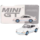 TOYZ DÜKKANIM Mini GT 1/64 Porsche 911 Carrera RS 2.7 Grand Prix White with Blue Livery Kız Erkek Çocuk Oyuncak Eğ thumbnail 3