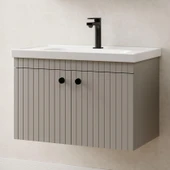 Denko Bodur 80 cm MDF Kül Gri Banyo Dolabı Takımı ve Boy Dolabı thumbnail 2