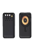ÇELİKWORK PW-122 10000mAh 15W Kablosuz Kablolu LCD 22.5W Mikro Lightning Type-C Kablolu Powerbank - 6