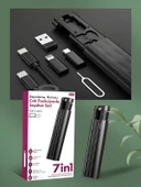 ÇELİKWORK F0H7 7 in1  Type-C, USB, Micro Lighting Port, Seyahat Seti İPhone, Android Uyumlu PC Çevirici thumbnail 8