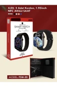 DEANB Fsw-026 Nfc Full Touch 45mm Ip68 Su Geçirmez Samsung Apple Android Ios Uyumlu Akıllı Saat thumbnail 8