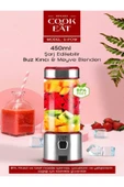 DEANB BPA İÇERMEZ TURBO Buz Kırıcı Paslanmaz 6 Çelik Bıçaklı Şarjlı 450 ml Taşınabilir Kişisel BLENDER - 4