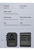 ÇELİKWORK Fc-14 20w Global Seyahat Şarj Aleti - 2 Usb-a, 1 Pd-type-c Priz Adaptörü Çoğaltıcı - 3