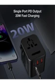 ÇELİKWORK Fc-14 20w Global Seyahat Şarj Aleti - 2 Usb-a, 1 Pd-type-c Priz Adaptörü Çoğaltıcı - 6