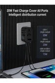 ÇELİKWORK Fc-14 20w Global Seyahat Şarj Aleti - 2 Usb-a, 1 Pd-type-c Priz Adaptörü Çoğaltıcı - 8