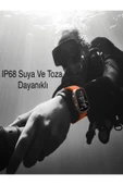DEANB FSW27 IP68 Su Geçirmez iPhone Android Uyum GPS Süper Amoled NFC 2.04/49mm Titanyum Kasa Akıllı Saat - 7