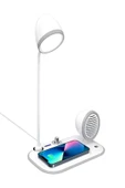 çelikwork inspiring technology 15w Kablosuz Wireless Şarj Standı - 3in1 Ayarlanabilir Masa Lambası Ve Bluetooth Hoparlör Tasarımı thumbnail 2