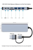 DEANB 8in2 Alüminyum 4xUSB 1xType-C 3.5mm Jak TF/SD USB HUB Çoklayıcı Telefon Macbook Çevirici - 6