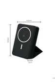 ÇELİKWORK 10000mAh 20W Wireless MAGSAFE Lüx Deri Stand Kablosuz Taşınabilir Batarya Li-iyon POWERBANK - 7