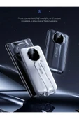 ÇELİKWORK 5in1 10.000mah 22,5w Hızlı Şarj Powerbank - 2 Usb, Lightning & Type-c Kablı Taşınabilir Şarj Cihazı - 4