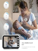 DEANB Full HD Bebek Kamerası 2.4 GHz Wireless 360 Dönen PTZ Gece Görüş Monitörlü Interkom Özellikli thumbnail 5