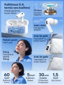 DEANB Dokunmatik Ekran GPS Airbuds 4K ANC ENC Bluetooth Kulakiçi LCD Ekranlı Wireless Kulaklık thumbnail 2