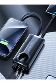 ÇELİKWORK 5in1 10.000mah 22,5w Hızlı Şarj Powerbank - 2 Usb, Lightning & Type-c Kablı Taşınabilir Şarj Cihazı - 6