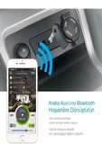 DEANB 3.5mm 120mAh Bluetooth Kablosuz AUX Araç Kiti Ses Hoparlör Universal Çevirici thumbnail 5