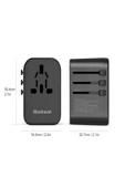 ÇELİKWORK Fc-14 20w Global Seyahat Şarj Aleti - 2 Usb-a, 1 Pd-type-c Priz Adaptörü Çoğaltıcı - 5