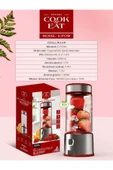 DEANB BPA İÇERMEZ TURBO Buz Kırıcı Paslanmaz 6 Çelik Bıçaklı Şarjlı 450 ml Taşınabilir Kişisel BLENDER - 2