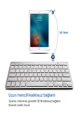 DEANB Mini IOS Android Windows Uyumlu 2.4G+BT5.2+BT3.0 Bluetooth Klavye Mouse Seti - 3