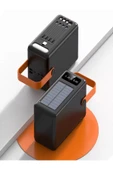 ÇELİKWORK 80000mAh 4USB Dahili Mikro Type-c Lightining Kablolu Kamp Işıklı Solar Güneş Enerjili Powerbank - 1