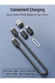 ÇELİKWORK F0H7 7 in1  Type-C, USB, Micro Lighting Port, Seyahat Seti İPhone, Android Uyumlu PC Çevirici - 6