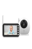 DEANB Full hd Bebek Kamerası 2.4 ghz Wireless, 360° Dönen Ptz Gece Görüş, Monitörlü Interkom Özellikli - 1