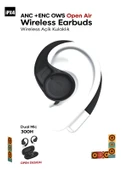 DEANB IPX4 Su geçirmez ANC - ENC Gürültü Önleyici Kablosuz Elektronik 5.4 Bluetooth Dokunmatik Kulaklık thumbnail 1