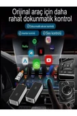 DEANB 2in1 USB TYPE-C Giriş'li Wireless Kablosuz Apple Android CarPlay Bluetooth Araç Kiti Adaptör thumbnail 5