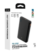 ÇELİKWORK FP10 PD 20W Hızlı Şarj 10.000mAh Type-C ve Mikro USB Girişli Taşınabilir Powerbank thumbnail 6