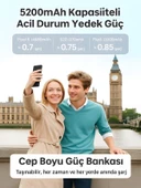 ÇELİKWORK Fp8 5000mah Lightning Iphone Uyumlu 20w Ultra Hızlı Şarj Taşınabilir Batarya Lcd Powerbank thumbnail 3