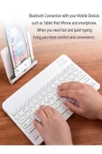 DEANB Bkb011 Mini 24x15cm Kablosuz Bluetooth Klavye & Mouse Seti - Universal Uyumlu, Taşınabilir Ve Şarjlı - 5