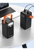 ÇELİKWORK 80000mAh 4USB Dahili Mikro Type-c Lightining Kablolu Kamp Işıklı Solar Güneş Enerjili Powerbank - 2