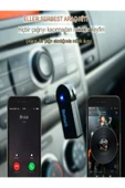 DEANB 3.5mm 120mAh Bluetooth Kablosuz AUX Araç Kiti Ses Hoparlör Universal Çevirici thumbnail 4